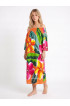 Hand Painted Rayon Off Shoulder Dress Hand Painted Rayon Off Shoulder Dress